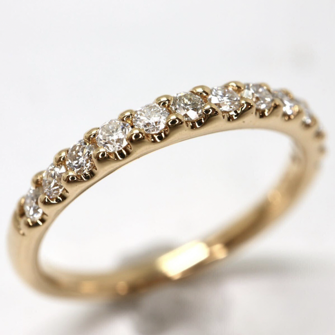 4℃(ヨンドシー)の4℃ ヨンドシー K18 天然ダイヤモンドハーフエタニティリング 指輪 12号 レディースのアクセサリー(リング(指輪))の商品写真