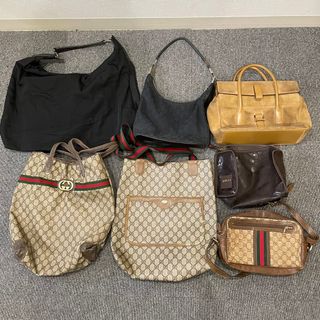 グッチ(Gucci)のまとめ 7点 セット オールド グッチ GGキャンバス シェリーライン ショルダーバッグ トート ハンド A4 メンズ レディース EEM V15-3(ショルダーバッグ)