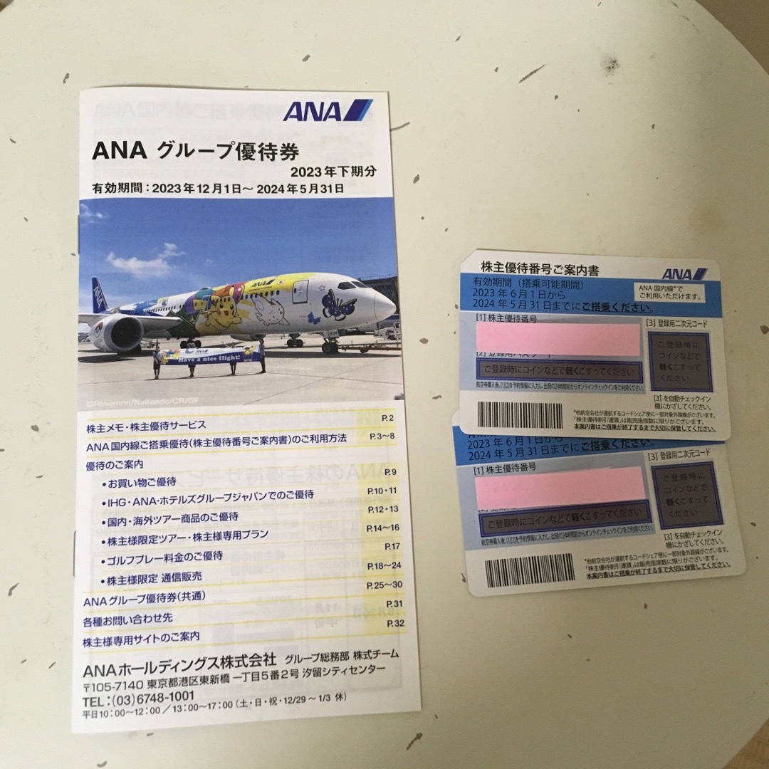 ANA(全日本空輸)(エーエヌエー(ゼンニッポンクウユ))のANA株主優待チケット　2枚 チケットの優待券/割引券(その他)の商品写真