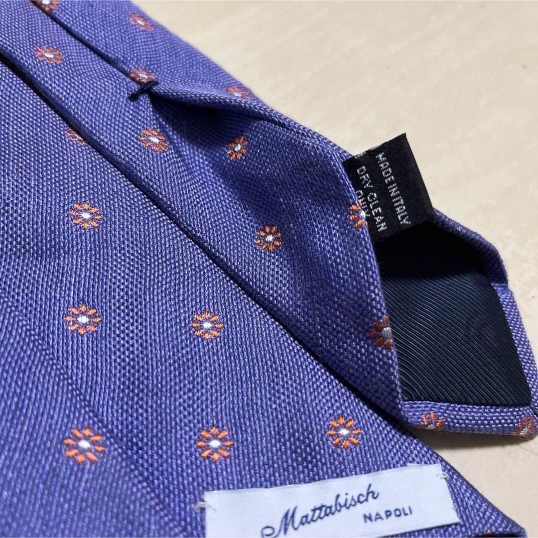 KITON(キトン)の【美品】mattabishi  マタビシ　リネンシルク　花小紋　ネクタイ メンズのファッション小物(ネクタイ)の商品写真