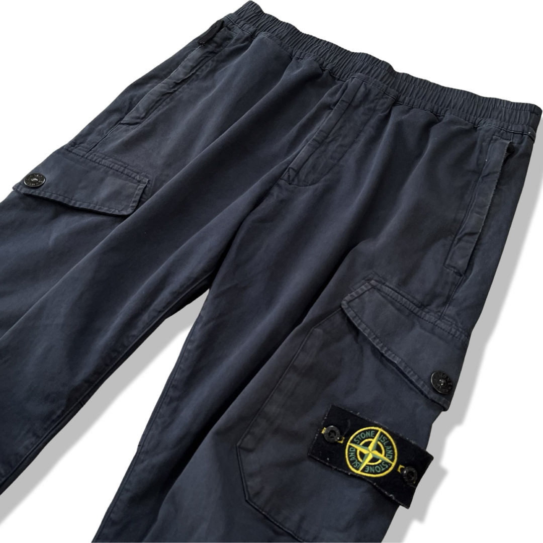 STONE ISLAND(ストーンアイランド)の【20AW】STONE ISLAND ガーメントダイ コットン カーゴパンツ M メンズのパンツ(ワークパンツ/カーゴパンツ)の商品写真