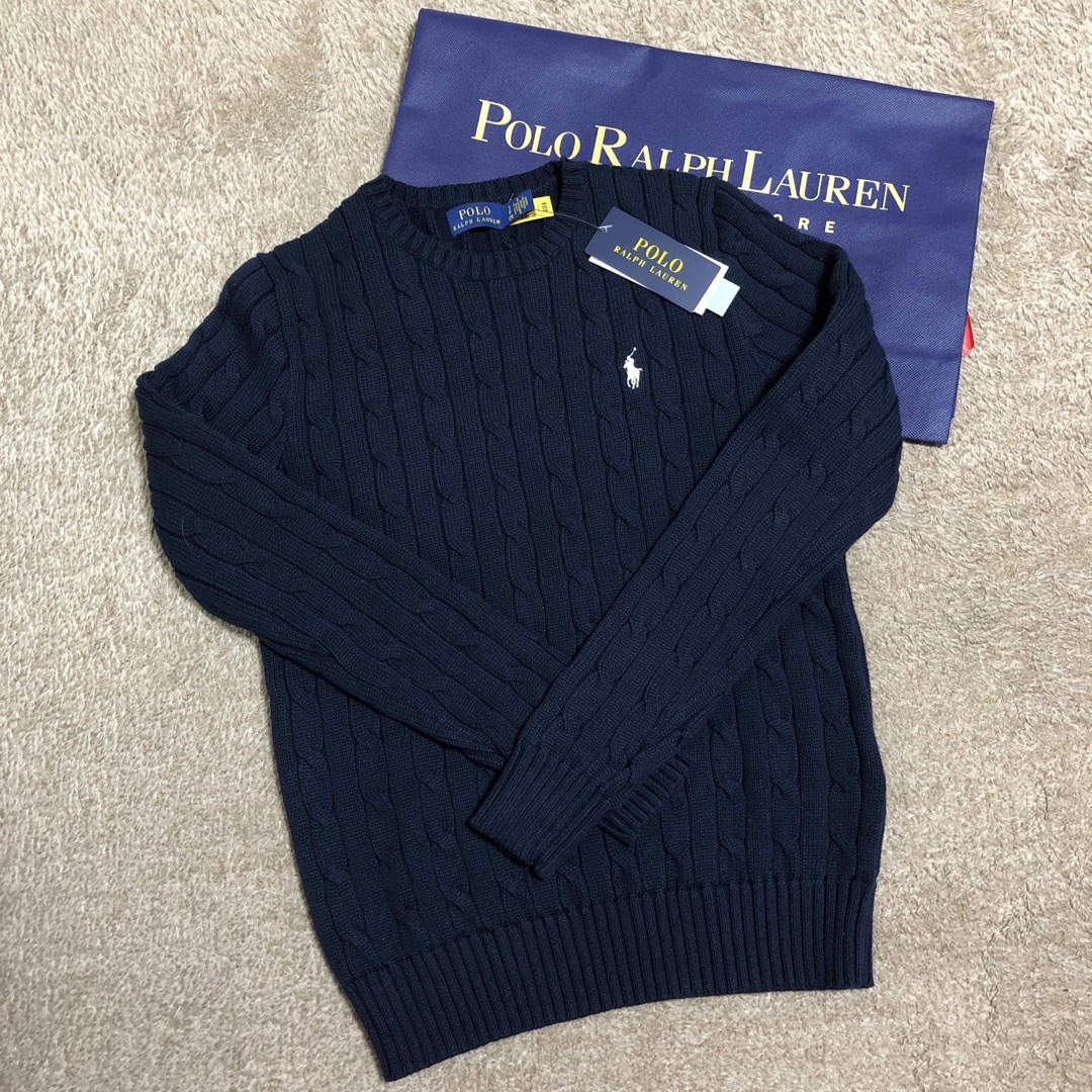 POLO RALPH LAUREN(ポロラルフローレン)のPOLO RALPH LAUREN ケーブルニットコットンクルーネックセーター レディースのトップス(ニット/セーター)の商品写真