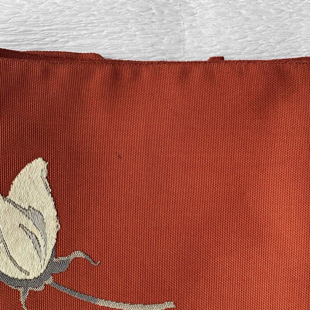 名古屋帯　オレンジ　バラ レディースの水着/浴衣(帯)の商品写真