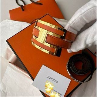 エルメス(Hermes)の美品 エルメス バングル【プスプス】オレン(ブレスレット/バングル)