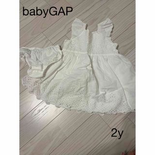 ベビーギャップ(babyGAP)のbabyGAP  GAP  白レースワンピース　2years  95cm(ワンピース)