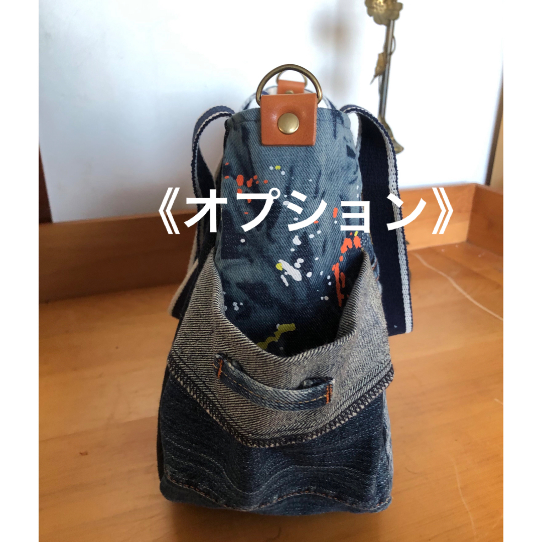 【イーブイ様専用】まんまるトートバッグ(M)デニムリメイク レディースのバッグ(トートバッグ)の商品写真