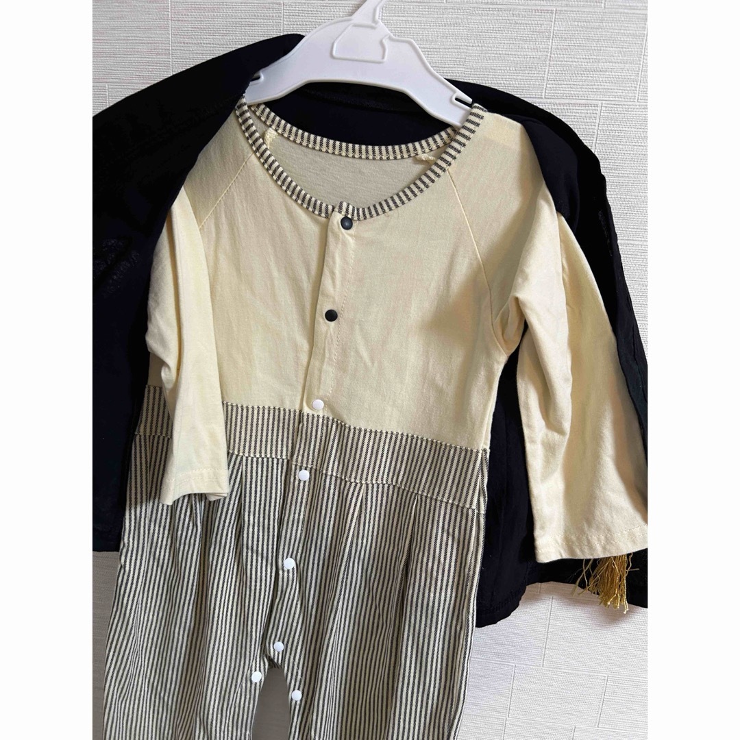  キッズ 袴　カバーオール ロンパース 95cm キッズ/ベビー/マタニティのキッズ服男の子用(90cm~)(和服/着物)の商品写真