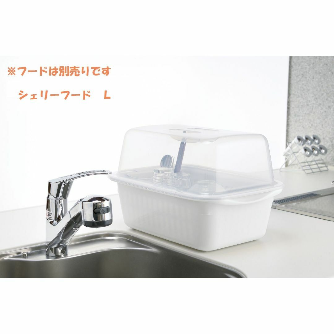 【色: ミントブルー】リッチェル 水切り ミントブルー シェリー 水切りセット  インテリア/住まい/日用品のキッチン/食器(その他)の商品写真