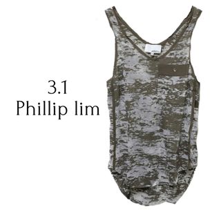 3.1 phillip lim【美品】Vネック ノースリーブ トップス