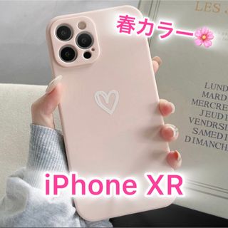 アイフォーン(iPhone)の【iPhoneXR】iPhoneケース ピンク ハート 手書き シンプル(iPhoneケース)