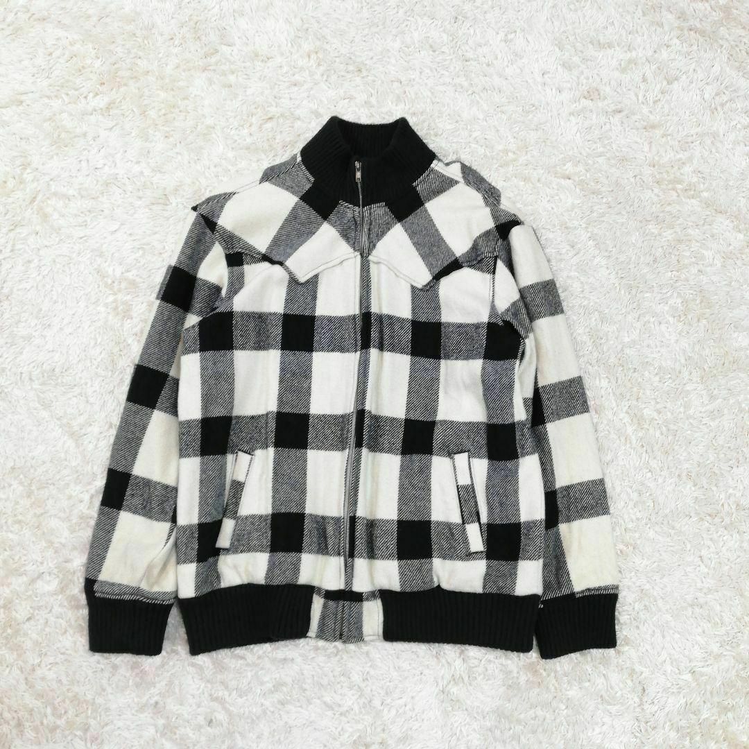 WOOLRICH(ウールリッチ)のWOOLRICH ブルゾン　ジャケット　ジップアップ　チェック柄　メンズ　L メンズのジャケット/アウター(ブルゾン)の商品写真