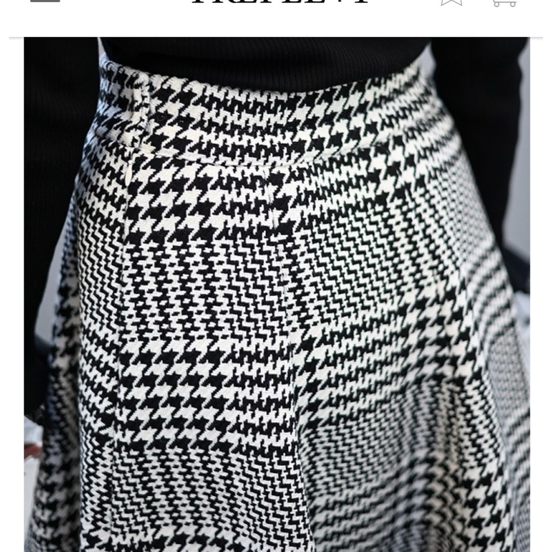 トレフル　新品　タグ付き　ツイード　千鳥柄　スカート レディースのスカート(ひざ丈スカート)の商品写真