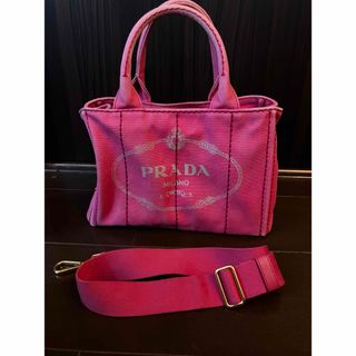 prada カナパ　ピンク　Mサイズ(トートバッグ)