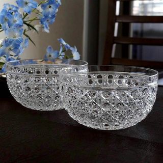 バカラ(Baccarat)の極希少★美品オールドバカラ ラニオン★ディアマンピエーリー フルーツボウル ペア(食器)