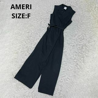 Ameri VINTAGE - AMERI アシメトリーオールインワン サロペット サイズF ブラック