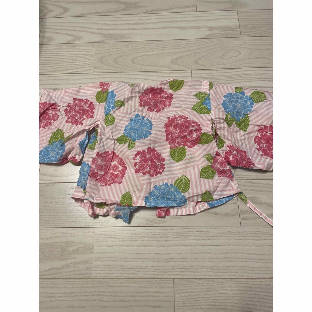 浴衣　ワンピース浴衣　あじさい　100cm キッズ/ベビー/マタニティのキッズ服女の子用(90cm~)(甚平/浴衣)の商品写真