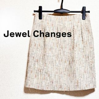 Jewel Changes ジュエルチェンジズ　ミニスカート　ツィード　タイト