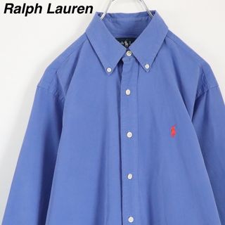 ラルフローレン(Ralph Lauren)の【春カラー】ラルフローレン／BDシャツ　刺繍ロゴ　クラシックフィット　S　ブルー(シャツ)