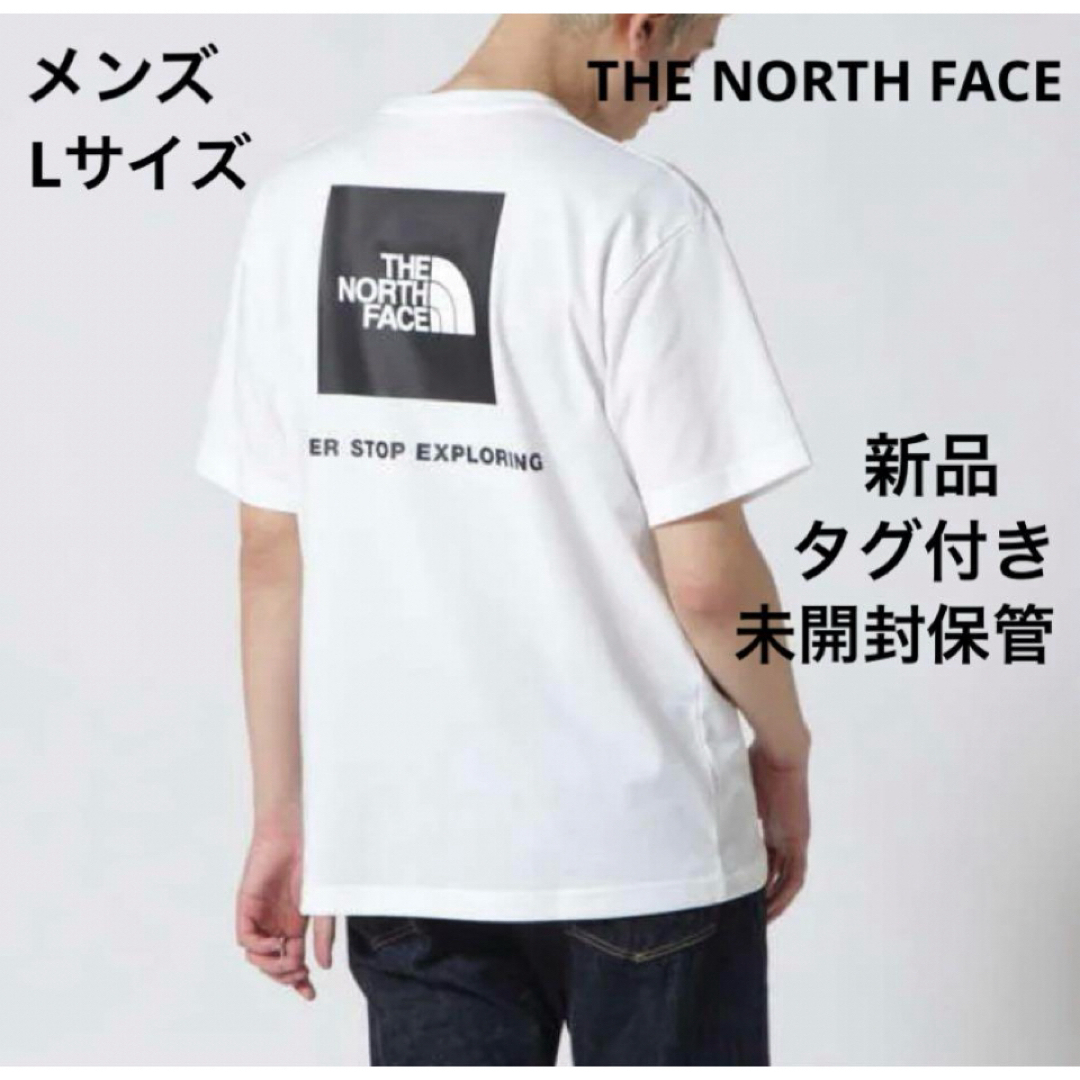 THE NORTH FACE(ザノースフェイス)のTHE NORTH FACE 半袖Tシャツ　メンズLサイズ　ボックスロゴ　新品 メンズのトップス(Tシャツ/カットソー(半袖/袖なし))の商品写真