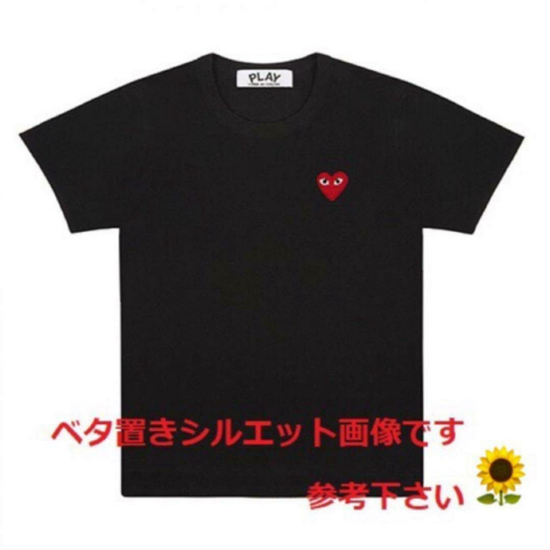 COMME des GARCONS(コムデギャルソン)の国内正規品 プレイコムデギャルソン メンズL  Tシャツ ブラック  赤ハート メンズのトップス(Tシャツ/カットソー(半袖/袖なし))の商品写真