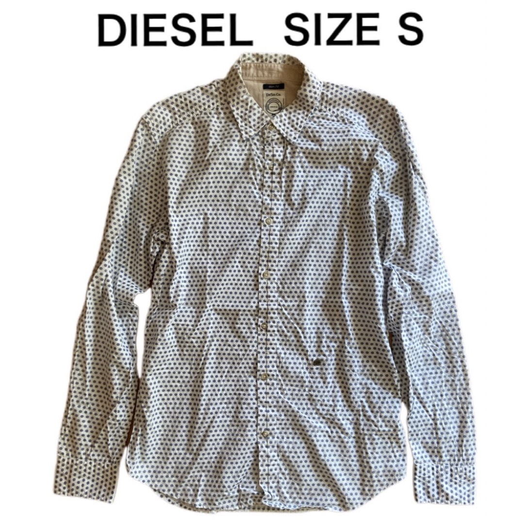 DIESEL(ディーゼル)のDIESEL ディーゼル 長袖シャツ ボタンダウン 水玉 SLIM FIT S メンズのトップス(シャツ)の商品写真