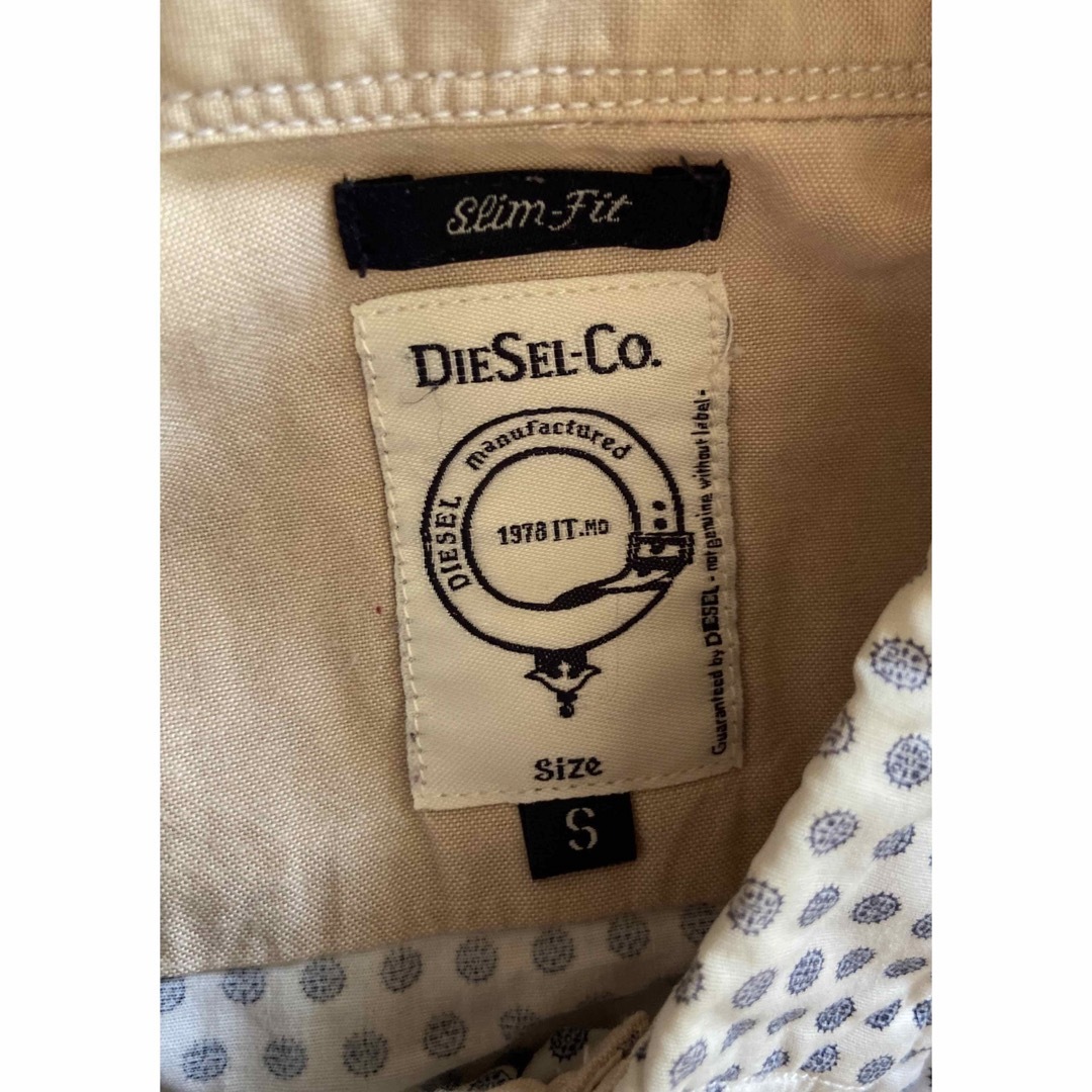 DIESEL(ディーゼル)のDIESEL ディーゼル 長袖シャツ ボタンダウン 水玉 SLIM FIT S メンズのトップス(シャツ)の商品写真