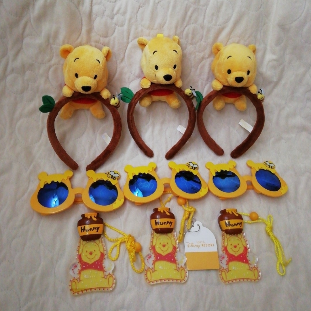 くまのプーさん(クマノプーサン)のTDR くまのプーさんカチューシャ&サングラス&光るおもちゃセット エンタメ/ホビーのコスプレ(小道具)の商品写真