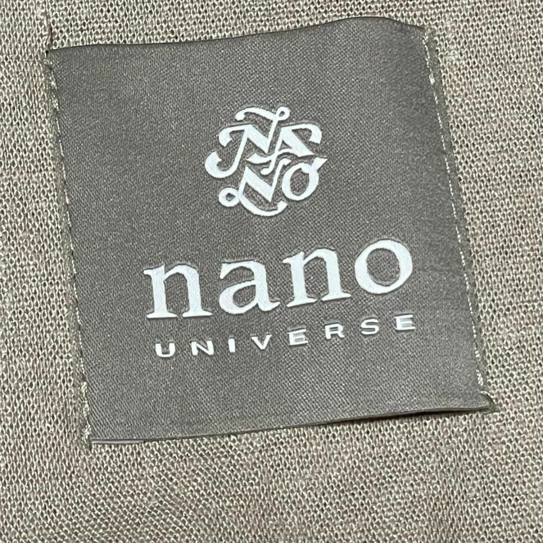 nano・universe(ナノユニバース)の春夏素材 ナノユニバース リネン混 ストレッチ アンコンジャケット L ベージュ メンズのジャケット/アウター(テーラードジャケット)の商品写真