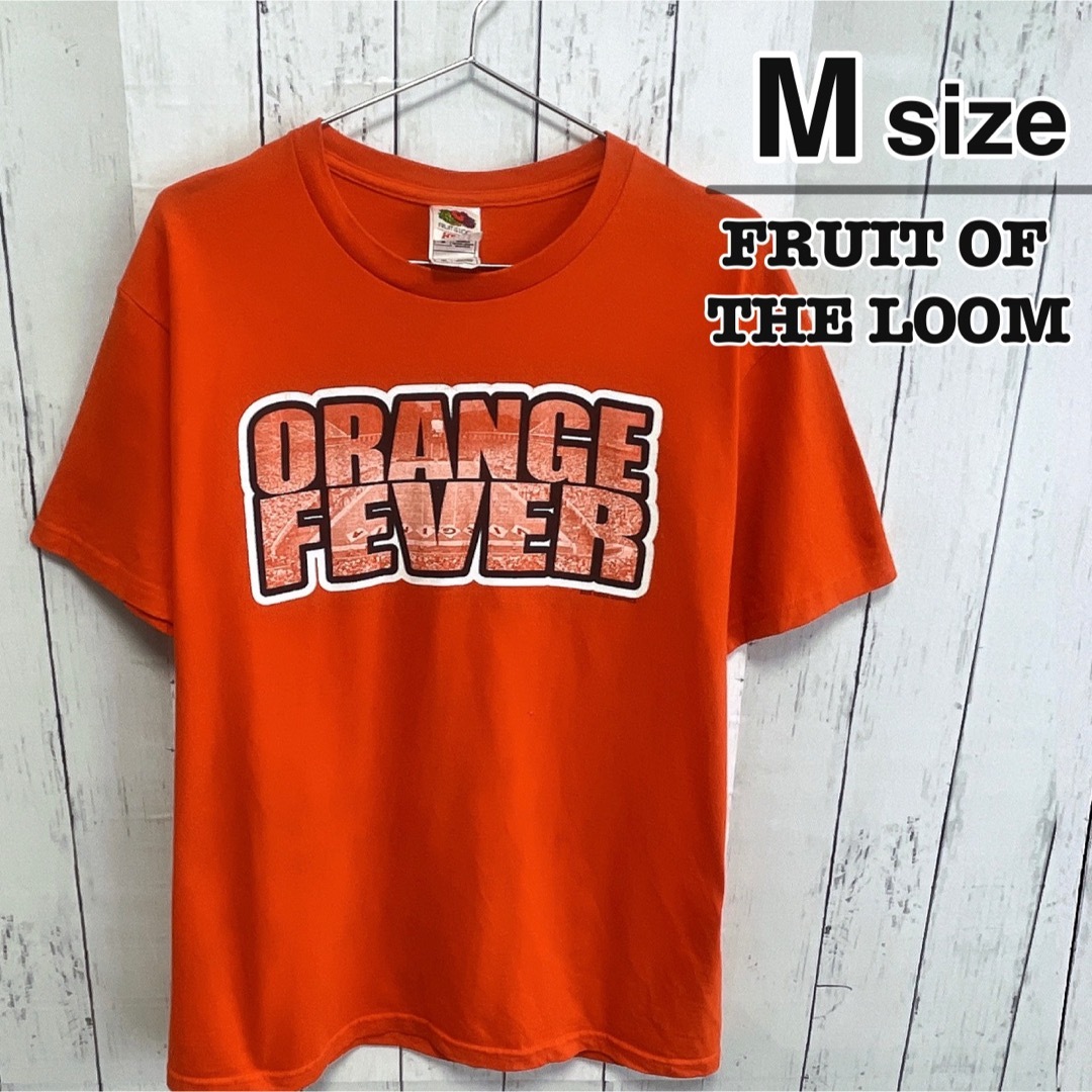 FRUIT OF THE LOOM(フルーツオブザルーム)のFRUIT OF THE LOOM　Tシャツ　オレンジ　プリント　USA古着 メンズのトップス(Tシャツ/カットソー(半袖/袖なし))の商品写真