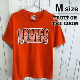 フルーツオブザルーム(FRUIT OF THE LOOM)のFRUIT OF THE LOOM　Tシャツ　オレンジ　プリント　USA古着(Tシャツ/カットソー(半袖/袖なし))