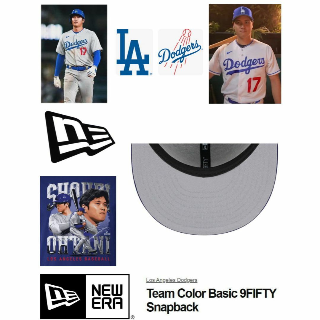 NEW ERA(ニューエラー)の大谷翔平選手LA ロサンゼルス ドジャース スナップバックキャップ 海外モデル メンズの帽子(キャップ)の商品写真