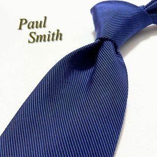 ポールスミス(Paul Smith)の激レア★【美品】ポールスミス ネクタイ ソリッドタイ 無地 ネイビー ビジネス(ネクタイ)