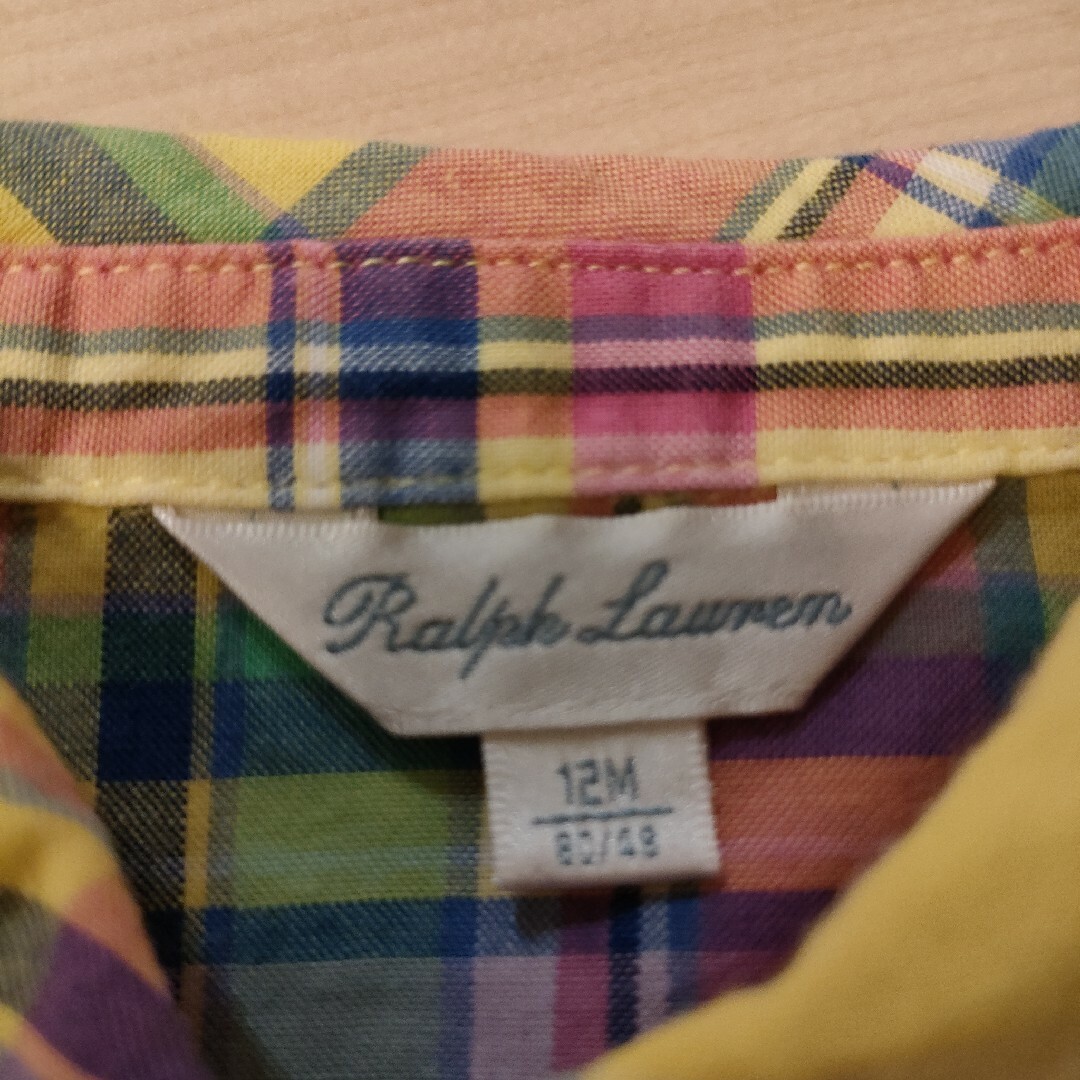 Ralph Lauren(ラルフローレン)のラルフローレン　シャツワンピース キッズ/ベビー/マタニティのベビー服(~85cm)(ワンピース)の商品写真