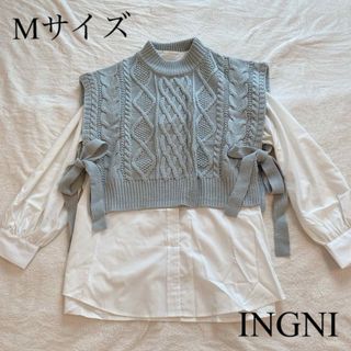 INGNI - ニットベスト×シャスブラウスset★Mサイズ★INGNI