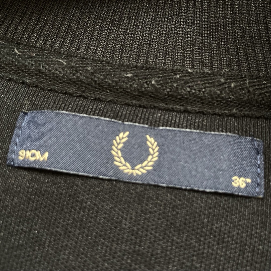 FRED PERRY(フレッドペリー)の【激レア】フレッドペリー オールブラック 月桂樹 トラックジャケット ポルトガル メンズのトップス(ジャージ)の商品写真