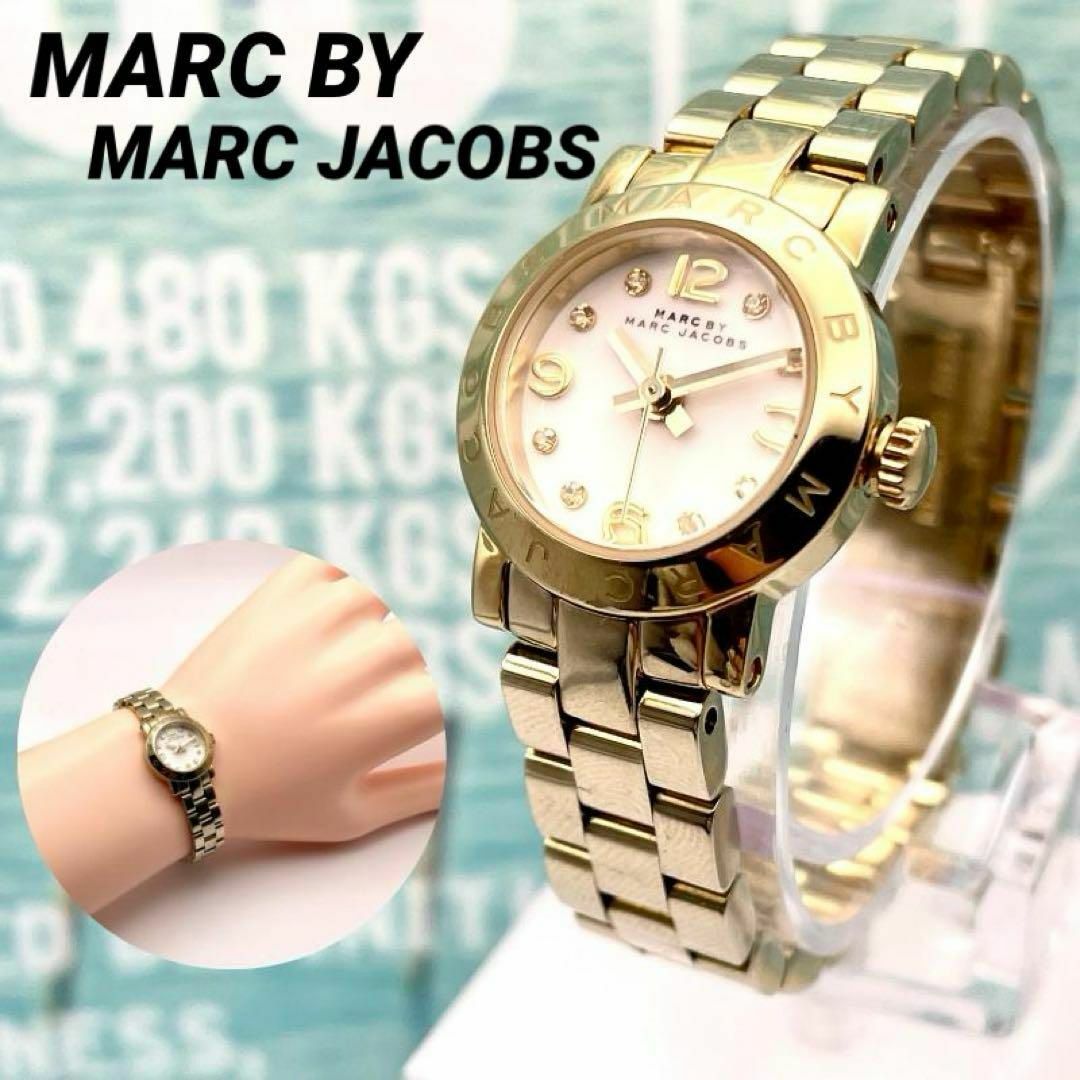 MARC BY MARC JACOBS(マークバイマークジェイコブス)の美品■稼働 マークバイマークジェイコブス ゴールド ダイヤ レディース 時計 レディースのファッション小物(腕時計)の商品写真