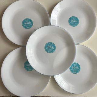 CORELLE - コレール誕生40周年記念限定リムカラーシリーズ ブルー  プレート 中皿 5枚