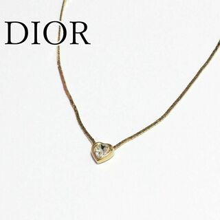 クリスチャンディオール(Christian Dior)のChristian Dior ディオール ストーン ハート ネックレス(ネックレス)