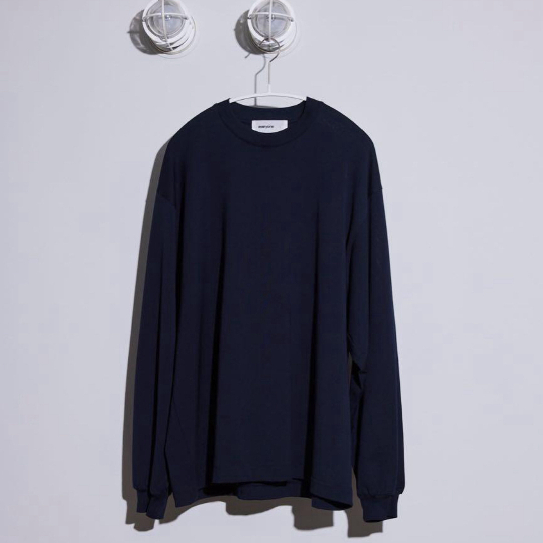 1LDK SELECT(ワンエルディーケーセレクト)のeveryone cotton long sleeve t-shirt NAVY メンズのトップス(Tシャツ/カットソー(七分/長袖))の商品写真