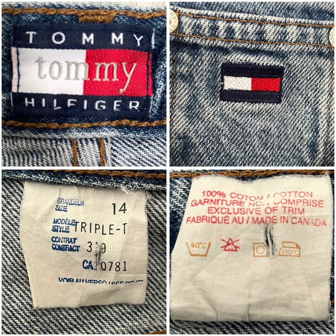 TOMMY HILFIGER(トミーヒルフィガー)のトミーヒルフィガー デニム 刺繍ロゴ カナダ製 ブルー メンズのパンツ(デニム/ジーンズ)の商品写真