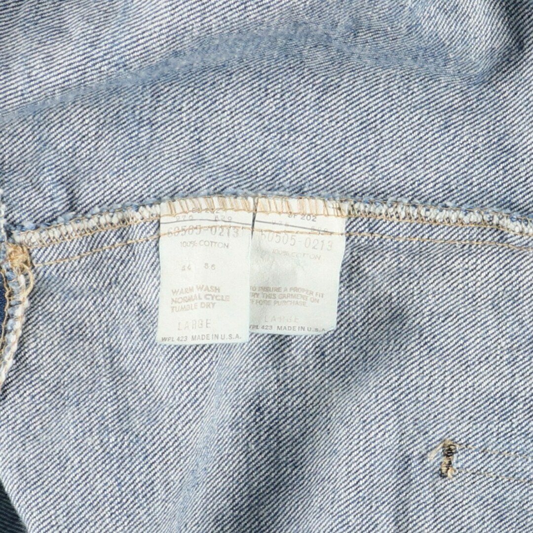 Levi's(リーバイス)の古着 70年代 リーバイス Levi's 60505-0213 オレンジタブ ジレ デニムベスト USA製 メンズL ヴィンテージ /eaa433750 メンズのトップス(ベスト)の商品写真