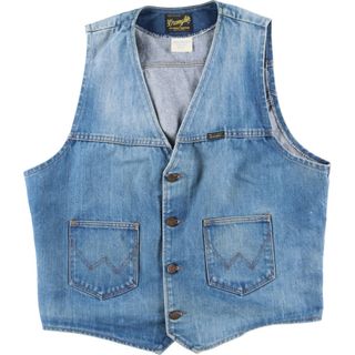 ラングラー(Wrangler)の古着 80年代 ラングラー Wrangler VU301PW ジレ デニムベスト USA製 メンズXL ヴィンテージ /eaa433751(ベスト)