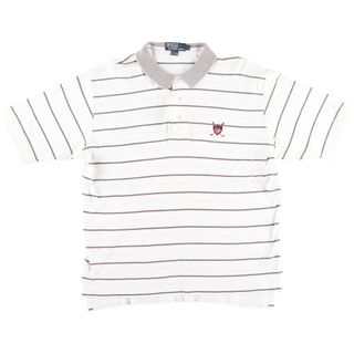 ラルフローレン(Ralph Lauren)の古着 ラルフローレン Ralph Lauren POLO by Ralph Lauren 半袖 ボーダー ポロシャツ メンズL /eaa427577(ポロシャツ)