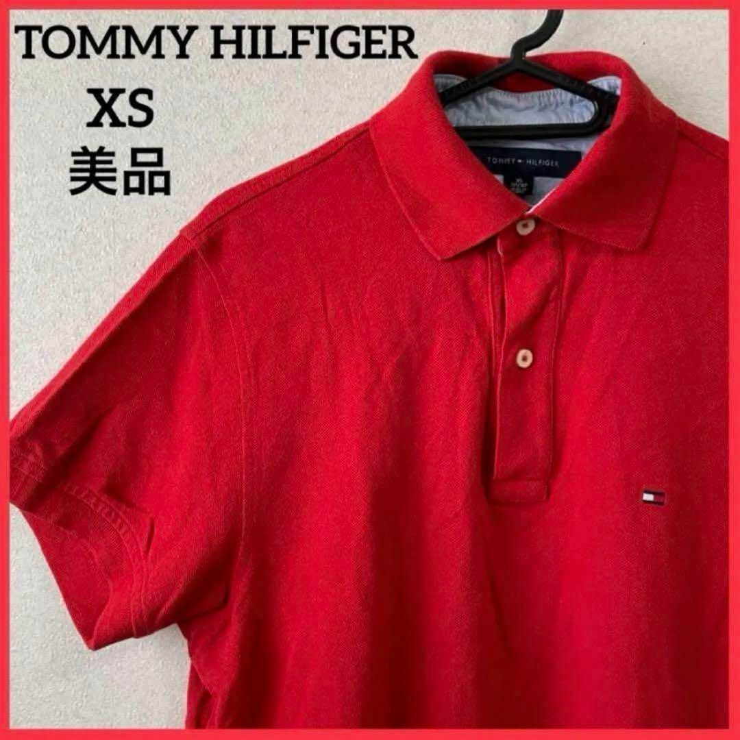 TOMMY HILFIGER(トミーヒルフィガー)の【希少】トミーヒルフィガー 半袖 ポロシャツ ワンポイント刺繍 ロゴ 男女兼用 メンズのトップス(ポロシャツ)の商品写真
