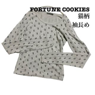 クッキーフォーチュン(COOKIE FORTUNE)のFORTUNE COOKIES フォーチュンクッキー トップス 長袖 猫 萌え袖(カットソー(長袖/七分))