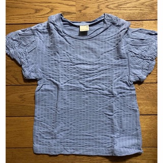 プティマイン(petit main)のpetit main（プティマイン )袖バルーン半袖Ｔシャツ　110cm ブルー(Tシャツ/カットソー)
