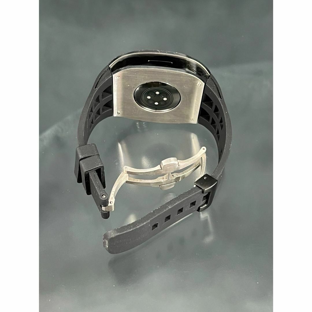 アップルウォッチ　ステンレスケース/ラバーベルト メンズの時計(ラバーベルト)の商品写真