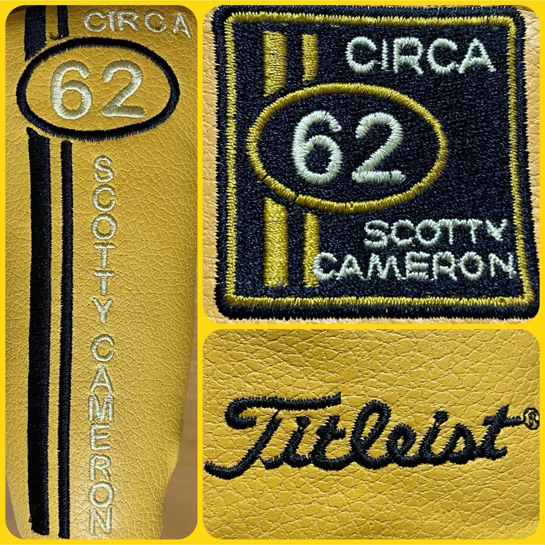 Scotty Cameron(スコッティキャメロン)のサーカ62（2006年モデル）純正パターカバー 超希少極上ピンタイトリスト 黄色 スポーツ/アウトドアのゴルフ(その他)の商品写真