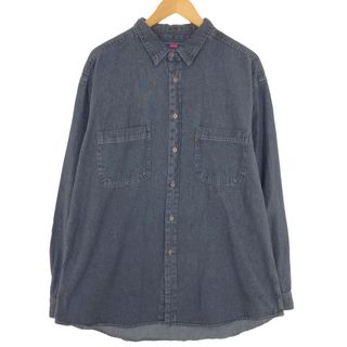 リーバイス(Levi's)の古着 リーバイス Levi's 長袖 ブラックデニムシャツ メンズXL /eaa321803(シャツ)