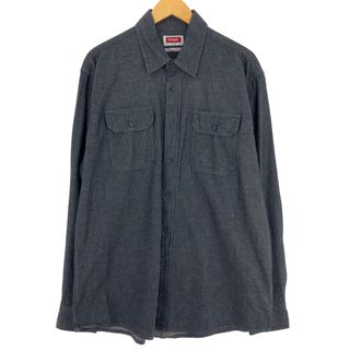 ラングラー(Wrangler)の古着 ラングラー Wrangler 長袖 ブラックデニムシャツ メンズL /eaa433844(シャツ)